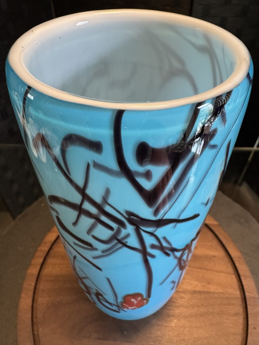 Eastern Art Glass Abstract Vase - Image 8