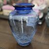 Blue Crackle Glass Vase