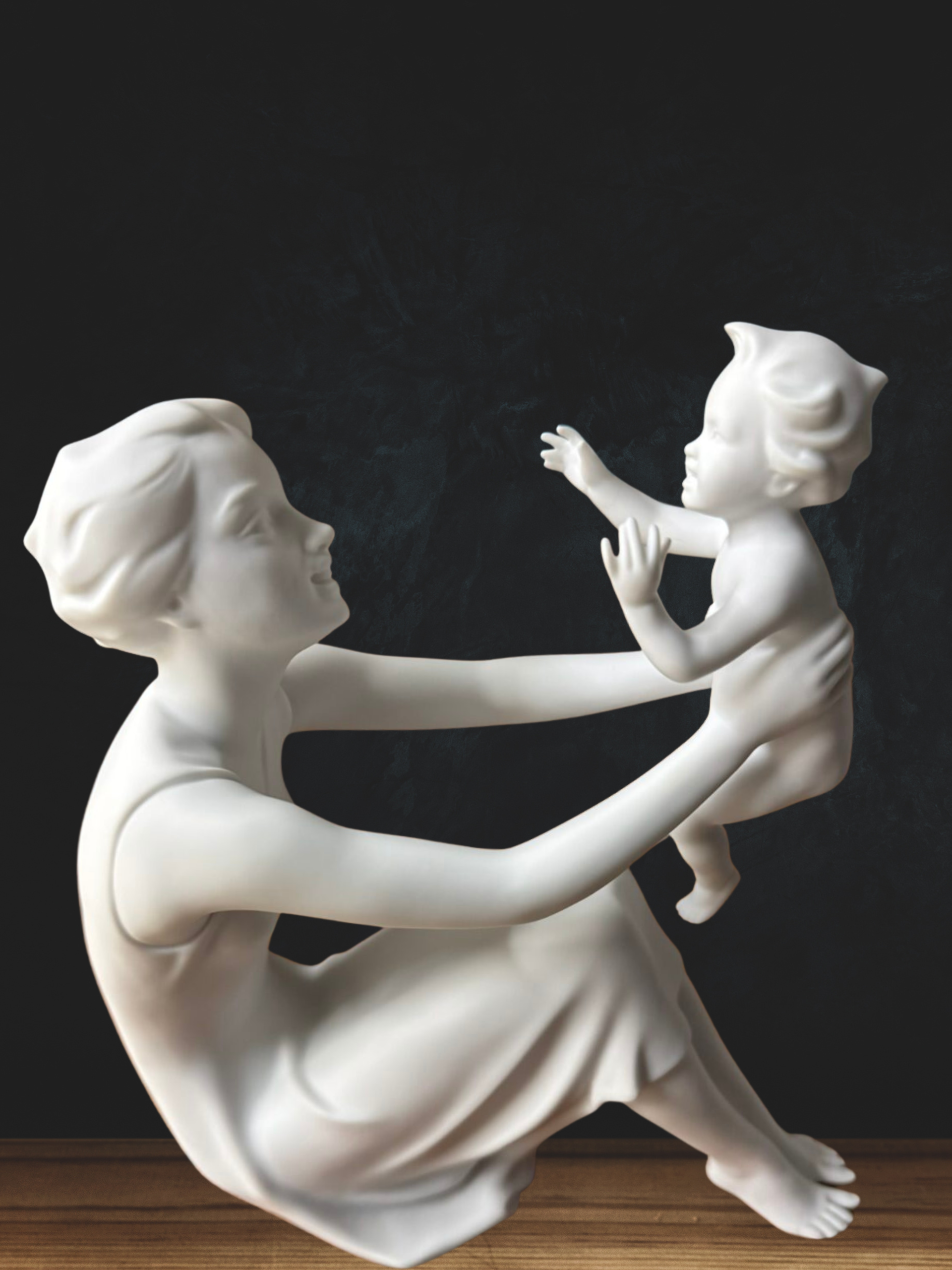 Alternative view of Kaiser Porzellan Bisque Mother & Child Figurine