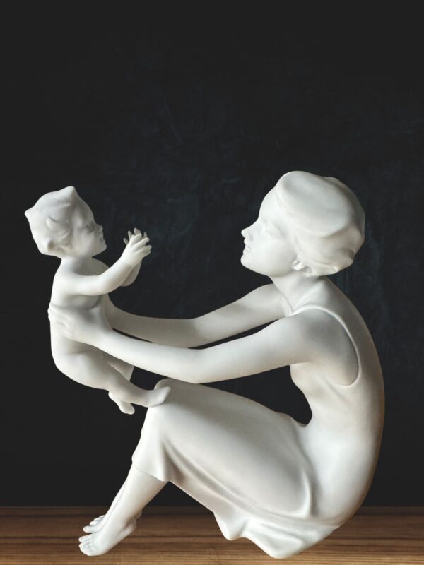Kaiser Porzellan Bisque Mother & Child Figurine