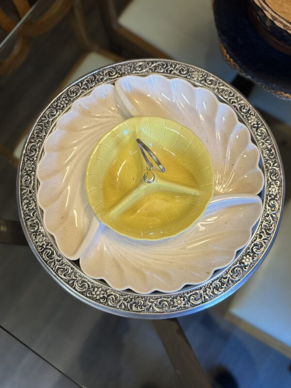 Wilton Armetale Floral Rim Lazy Susan Serving Tray - Image 6