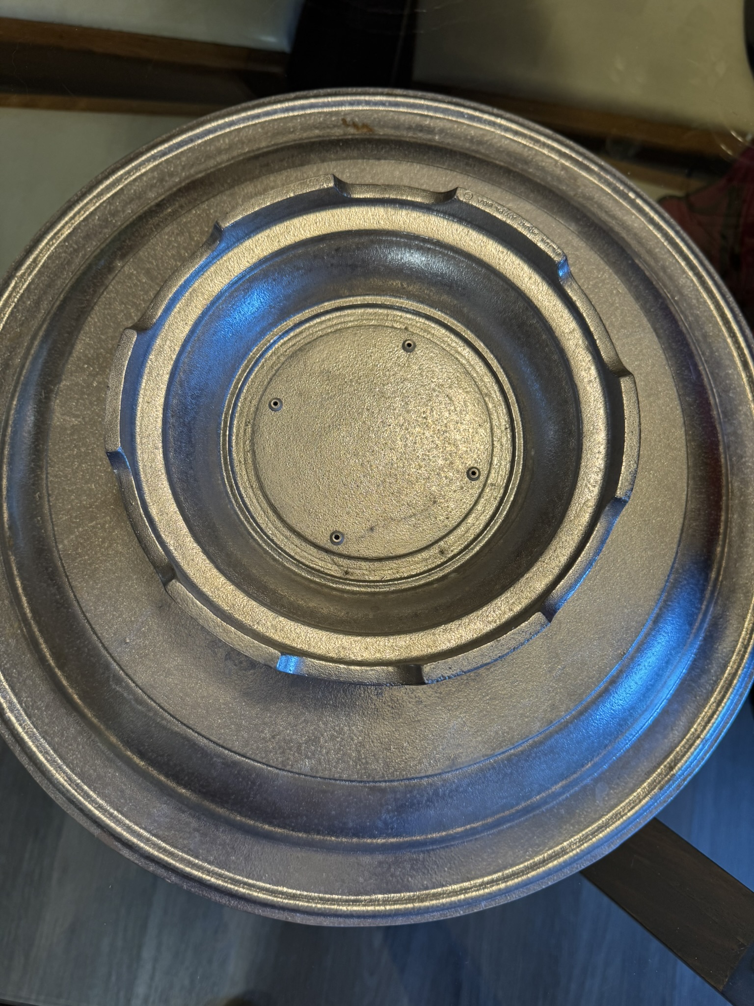 Wilton Armetale Floral Rim Lazy Susan Serving Tray - Image 5