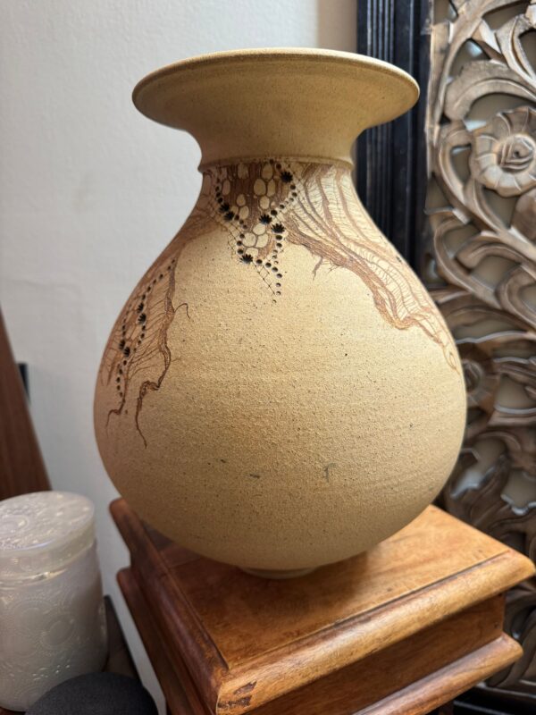 Don McWhorter Large “Snakeskin” Sgraffito Stoneware Vase - Image 2