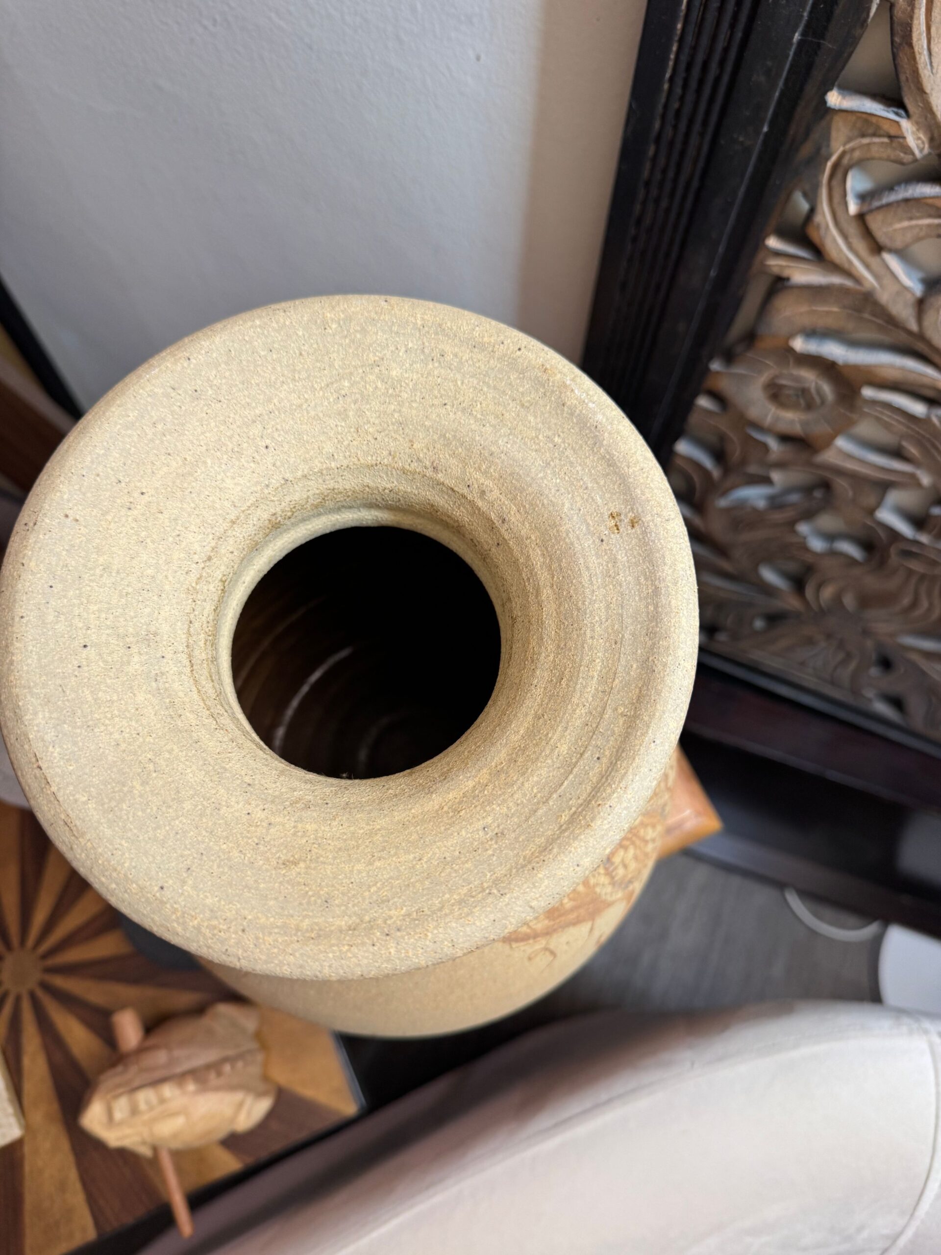 Don McWhorter Large “Snakeskin” Sgraffito Stoneware Vase - Image 5