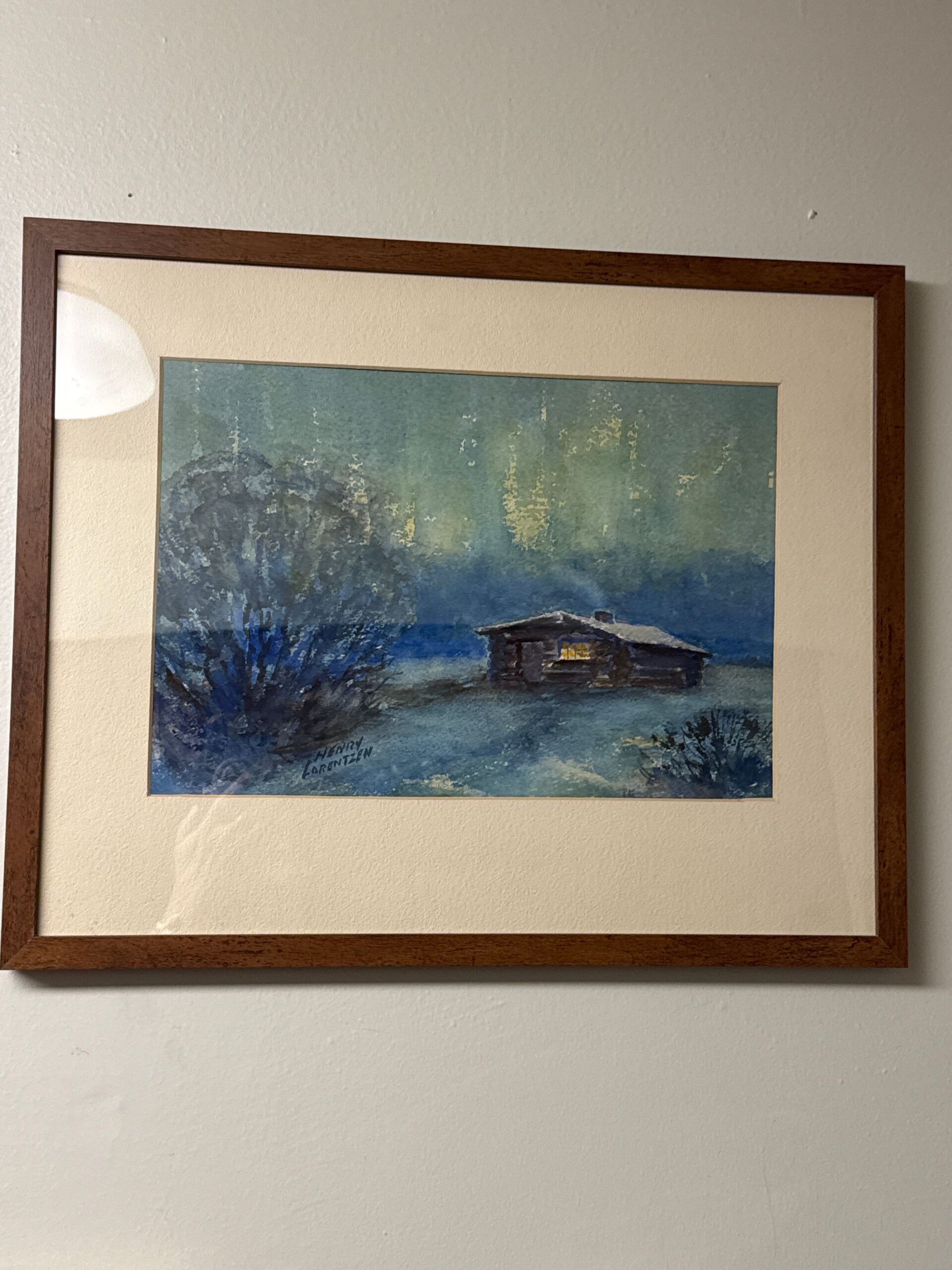 Henry Lorentzen — Lights of the North Watercolor Painting - Image 1